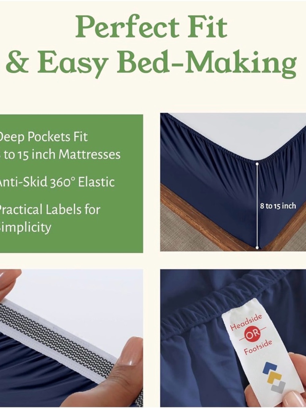ποΈ New Queen Size π― Cotton Queen Size Sheet Set with Deep Pockets Fiery Red πΉ - Picture 7 of 10